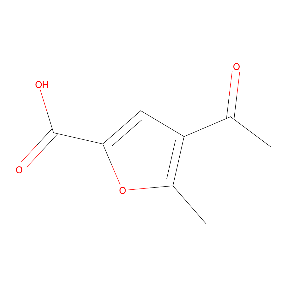 4-Acetyl-5-methylfuran-2-carboxylic acid molecular structure, CAS 130446-63-8