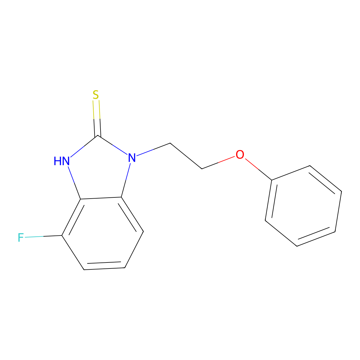 4-fluoro-1-(2-phenoxyethyl)-1H-1,3-benzodiazole-2-thiol molecular structure, CAS 1304465-04-0