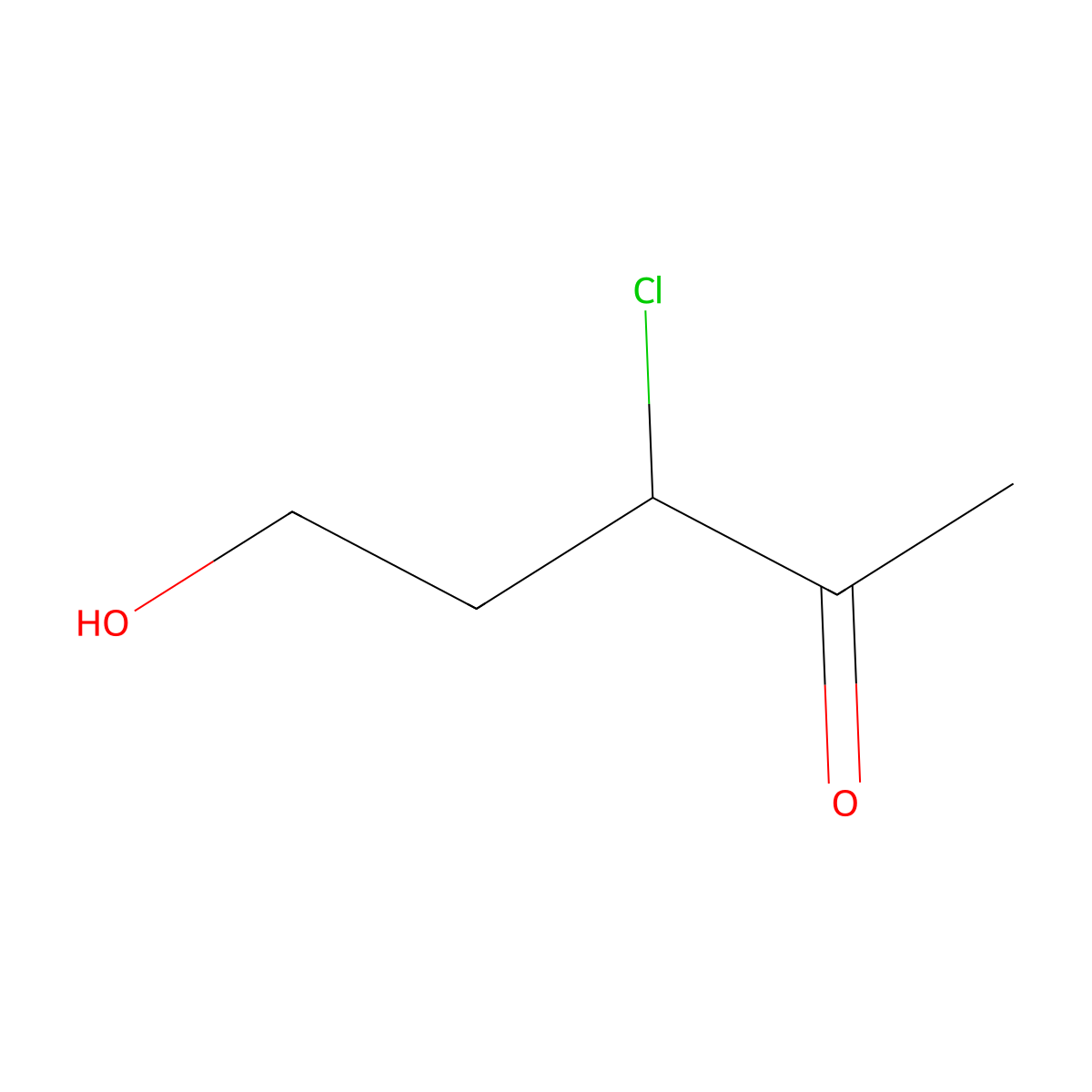 3-Chloro-5-hydroxy-2-pentanone molecular structure, CAS 13045-13-1
