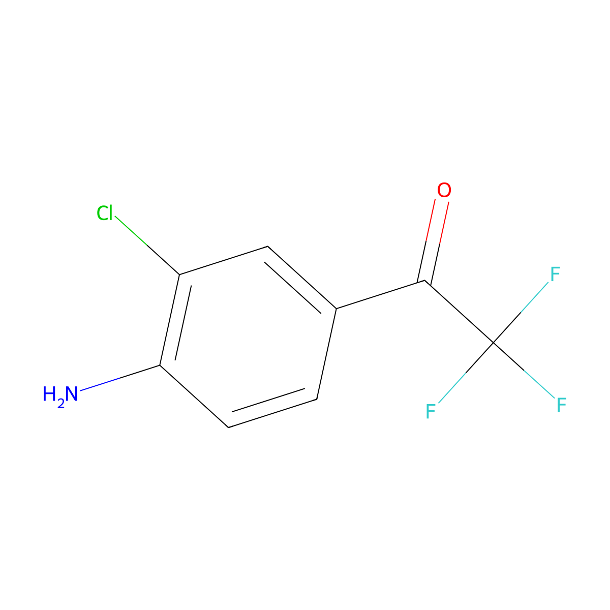 1-(4-Amino-3-chloro-phenyl)-2,2,2-trifluoro-ethanone molecular structure, CAS 1304540-44-0
