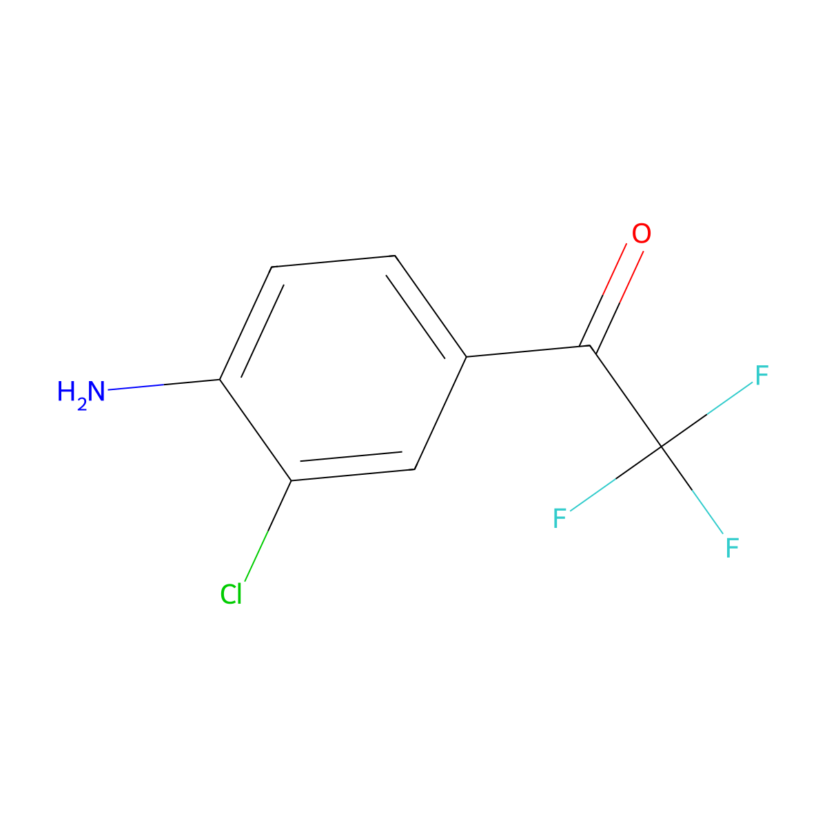 1-(4-Amino-3-chloro-phenyl)-2,2,2-trifluoro-ethanone molecular structure, CAS 1304540-44-0