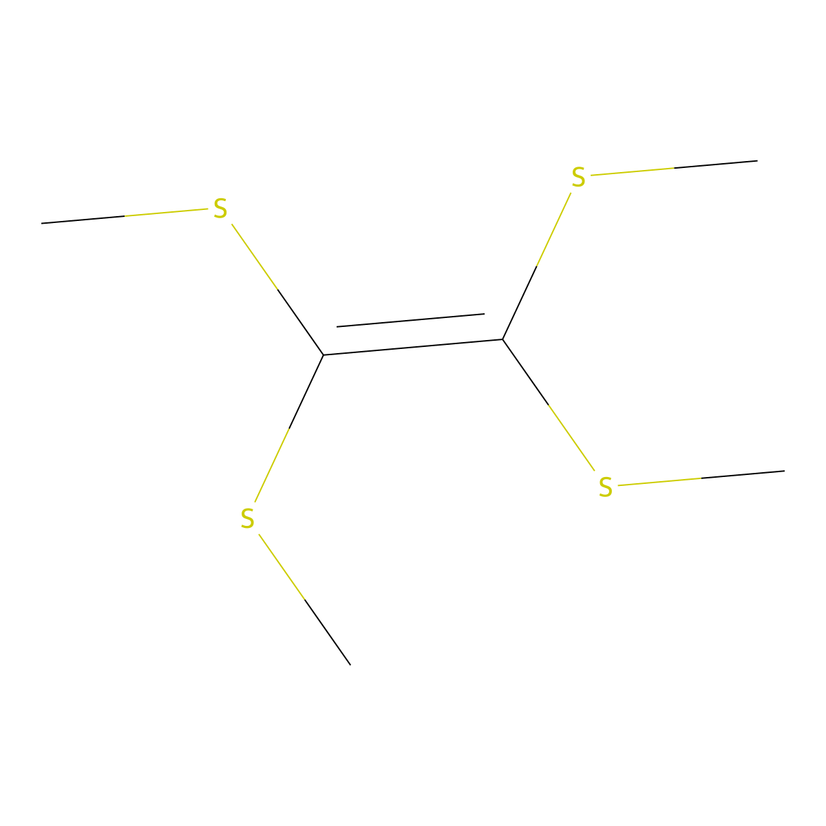 Tetrakis(methylthio)ethylene molecular structure, CAS 13046-50-9