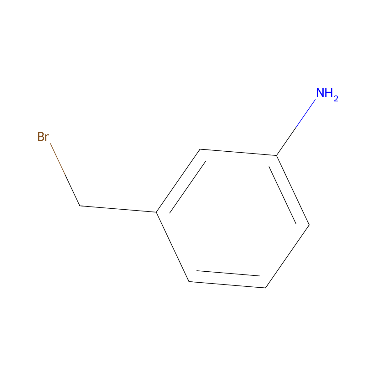 3-(Bromomethyl)aniline molecular structure, CAS 130462-63-4