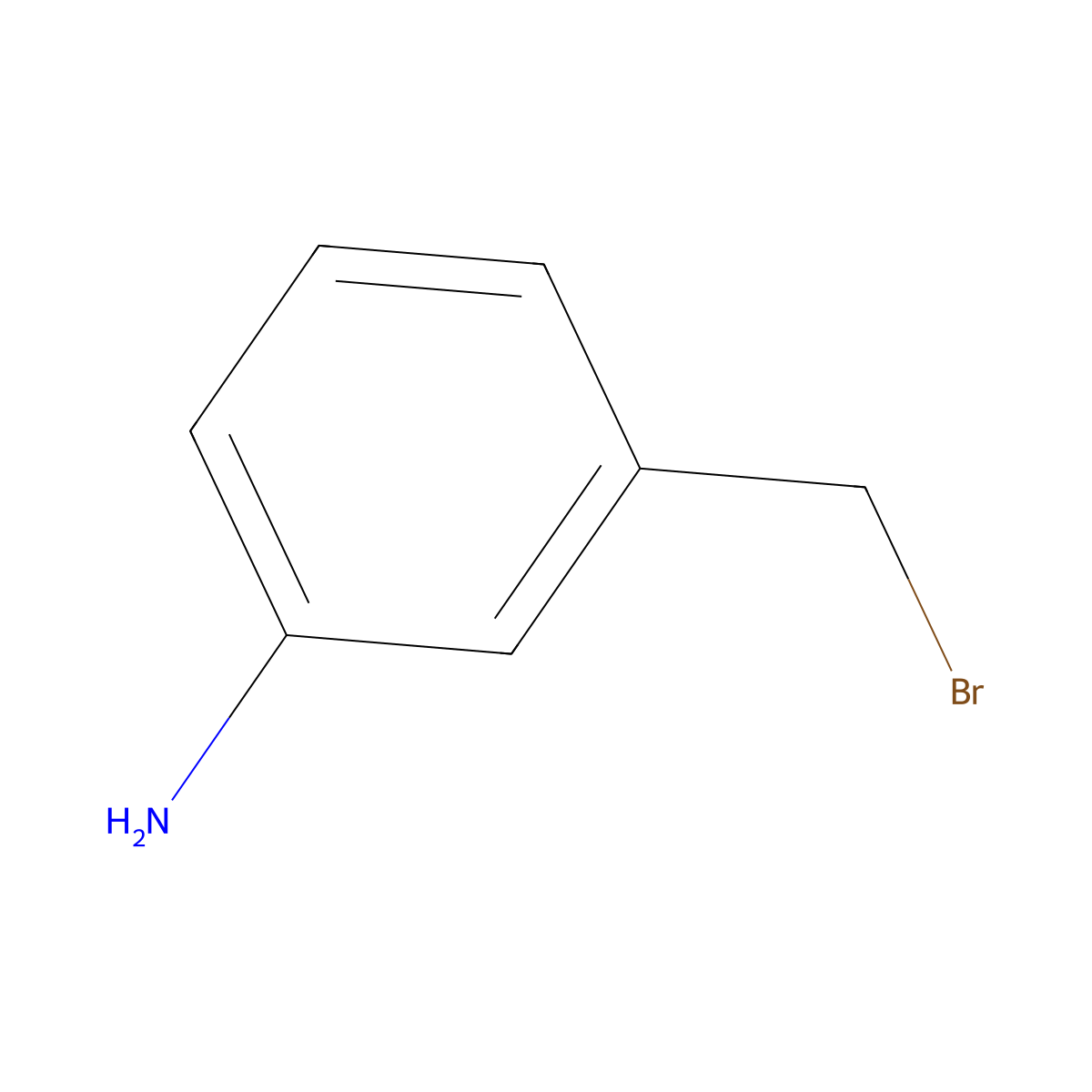 3-(Bromomethyl)aniline molecular structure, CAS 130462-63-4