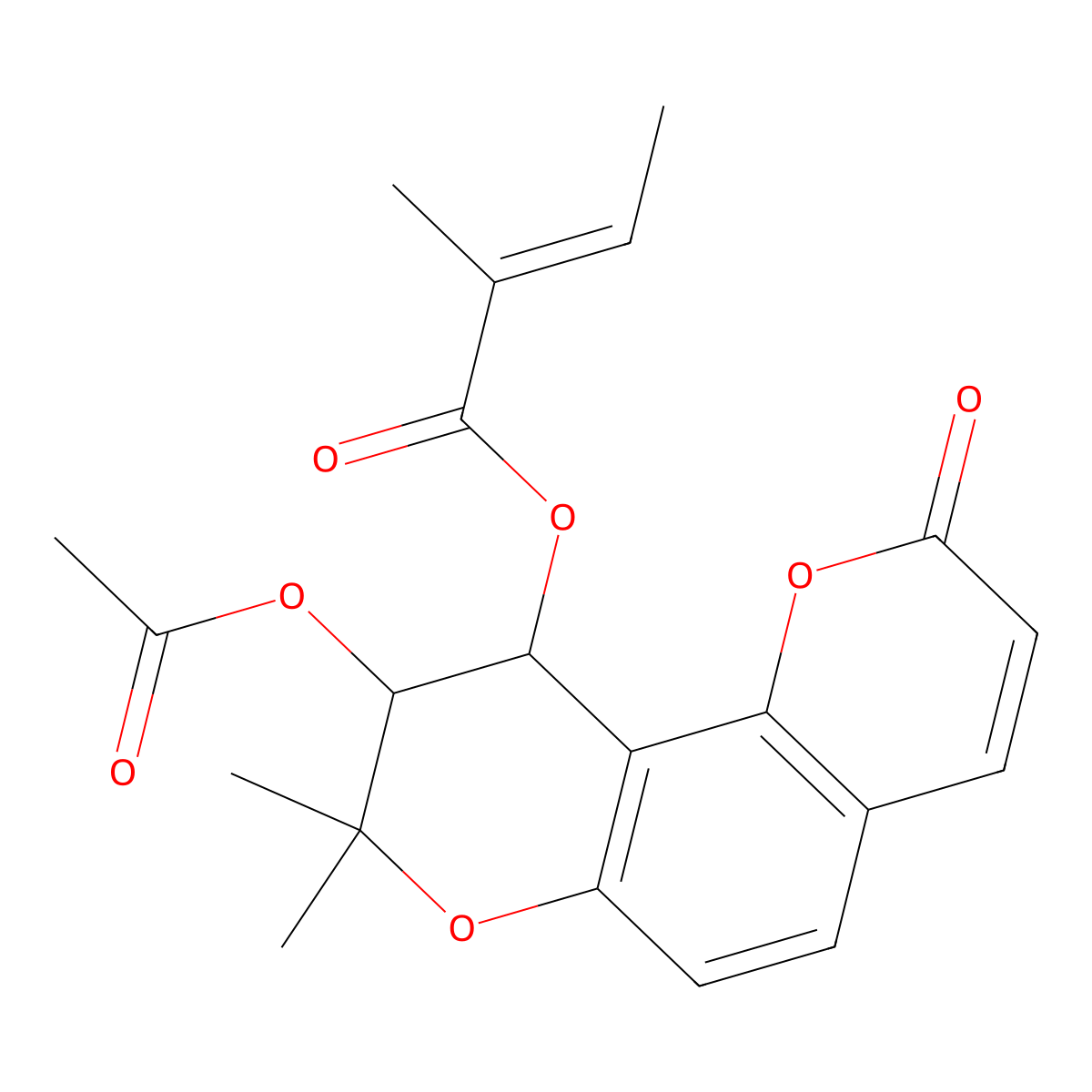 Peucedanocoumarin II molecular structure, CAS 130464-56-1