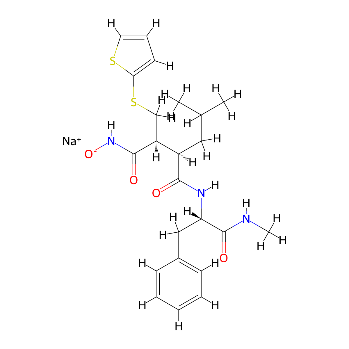 Batimastat (sodium salt) molecular structure, CAS 130464-84-5