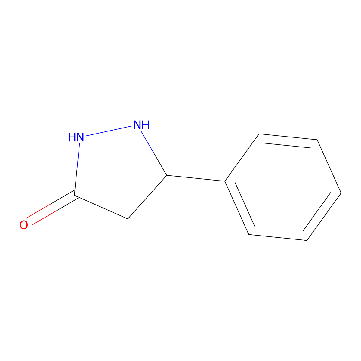 5-Phenylpyrazolidin-3-one molecular structure, CAS 13047-12-6