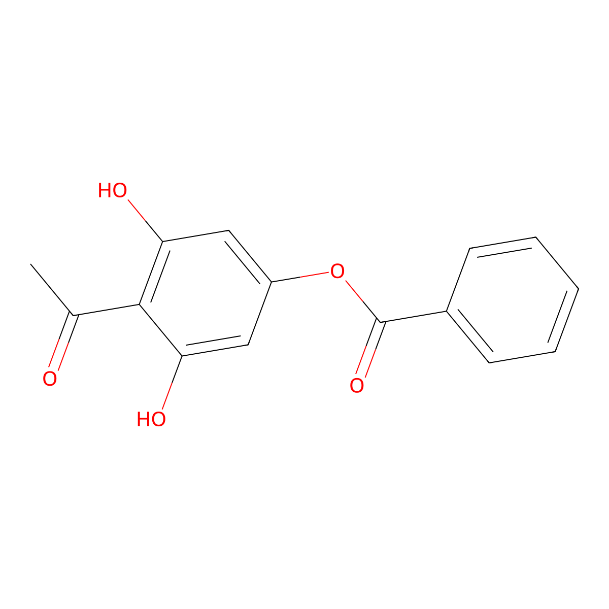 Ethanone, 1-[4-(benzoyloxy)-2,6-dihydroxyphenyl]- molecular structure, CAS 130471-75-9