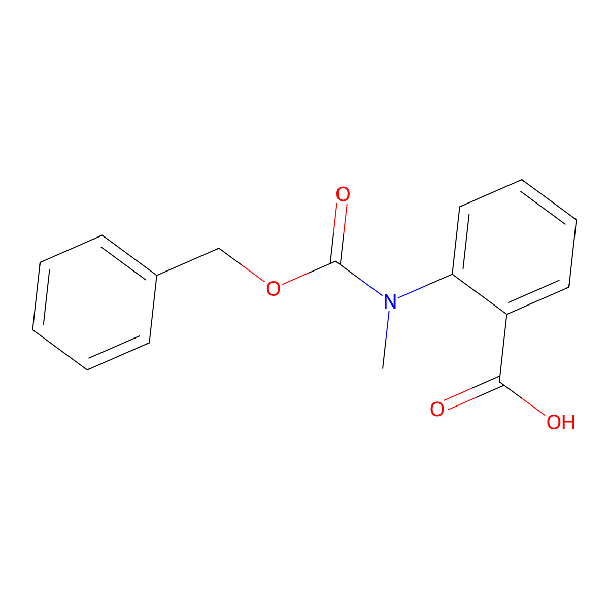 2-(((Benzyloxy)carbonyl)(methyl)amino)benzoic acid molecular structure, CAS 130472-79-6