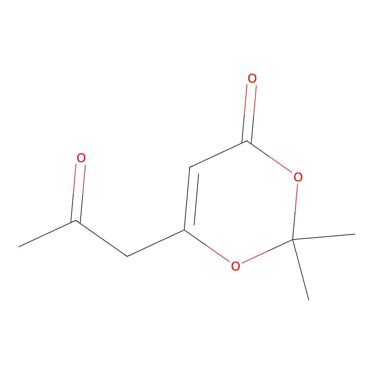 2,2-Dimethyl-6-(2-oxopropyl)-2,4-dihydro-1,3-dioxin-4-one molecular structure, CAS 130473-38-0