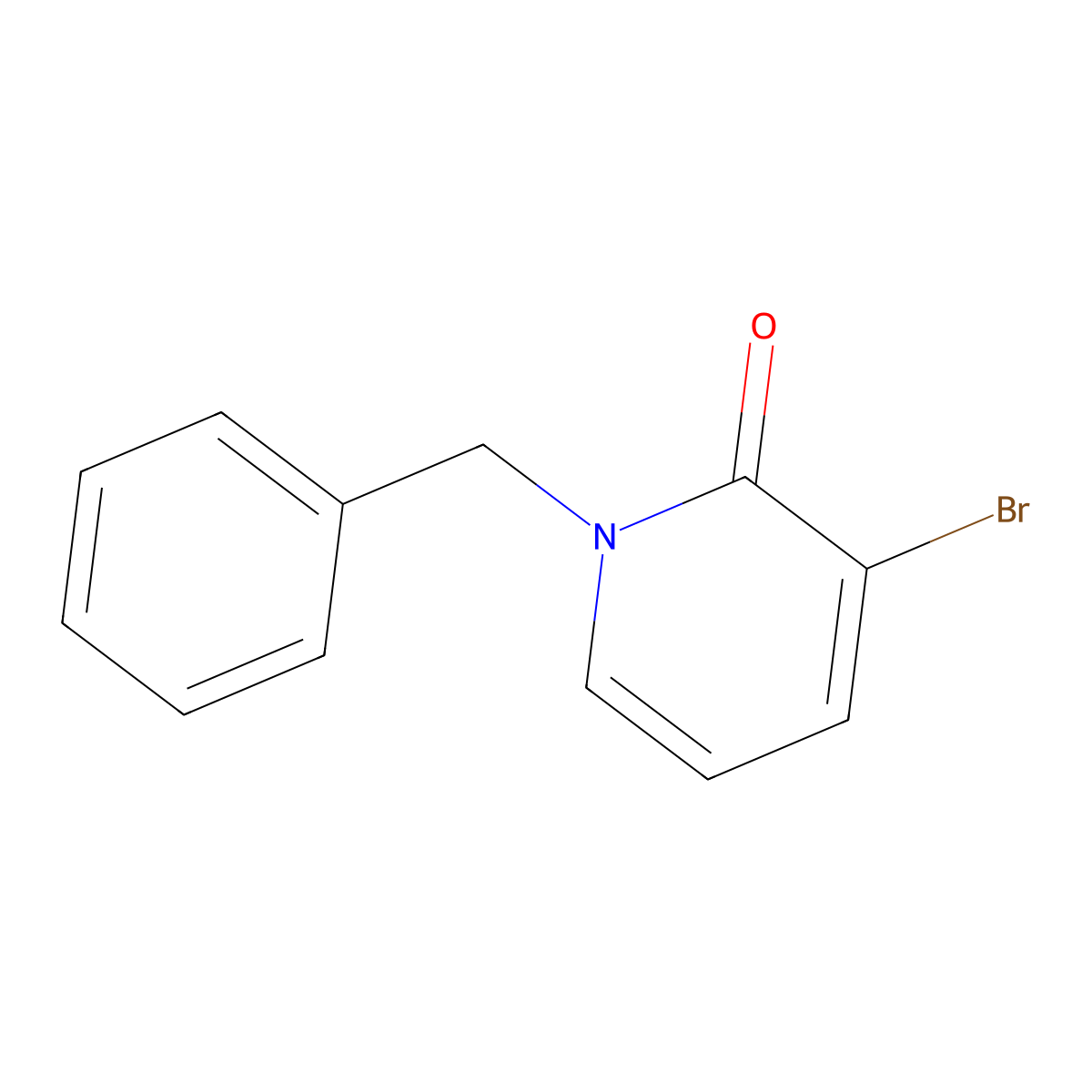 1-Benzyl-3-bromopyridin-2(1H)-one molecular structure, CAS 1304770-95-3