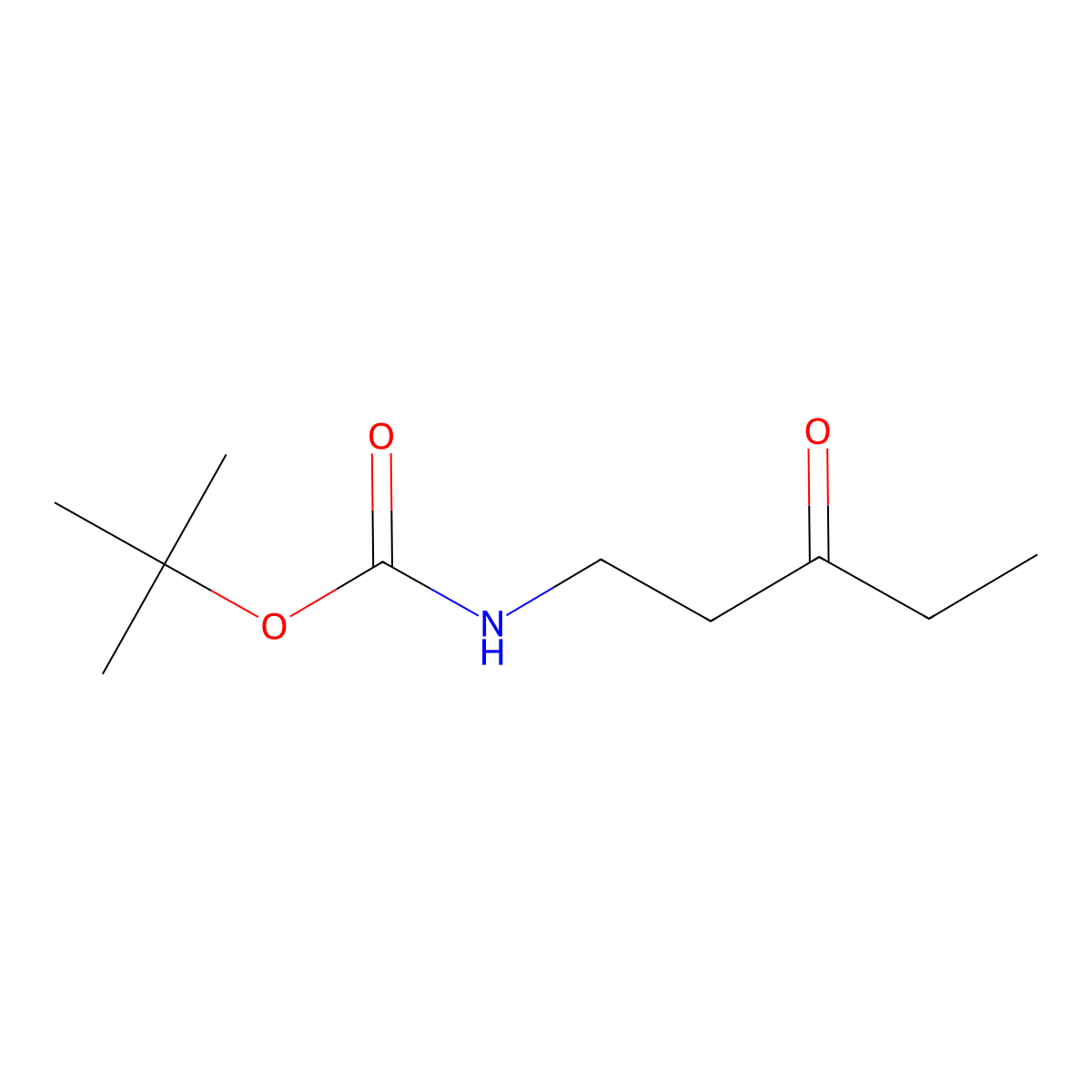 tert-butyl N-(3-oxopentyl)carbamate molecular structure, CAS 1304776-60-0