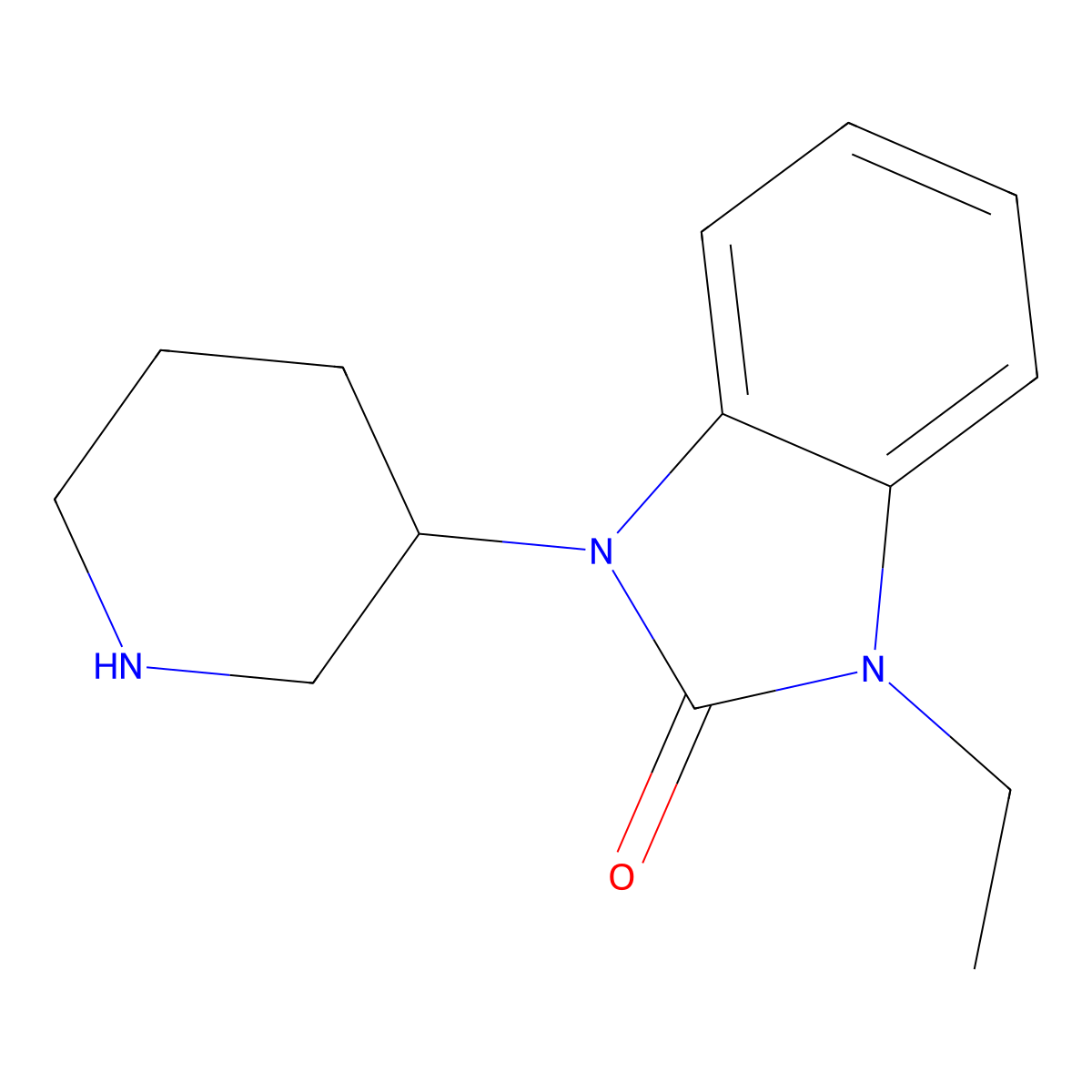 1-Ethyl-1,3-dihydro-3-(3S)-3-piperidinyl-2H-benzimidazol-2-one molecular structure, CAS 1304778-23-1