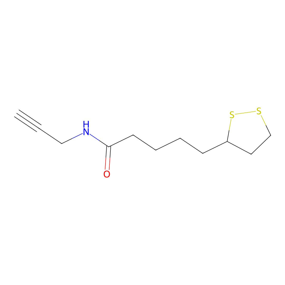 1,2-Dithiolane-3-pentanamide, N-2-propyn-1-yl- molecular structure, CAS 1304779-08-5