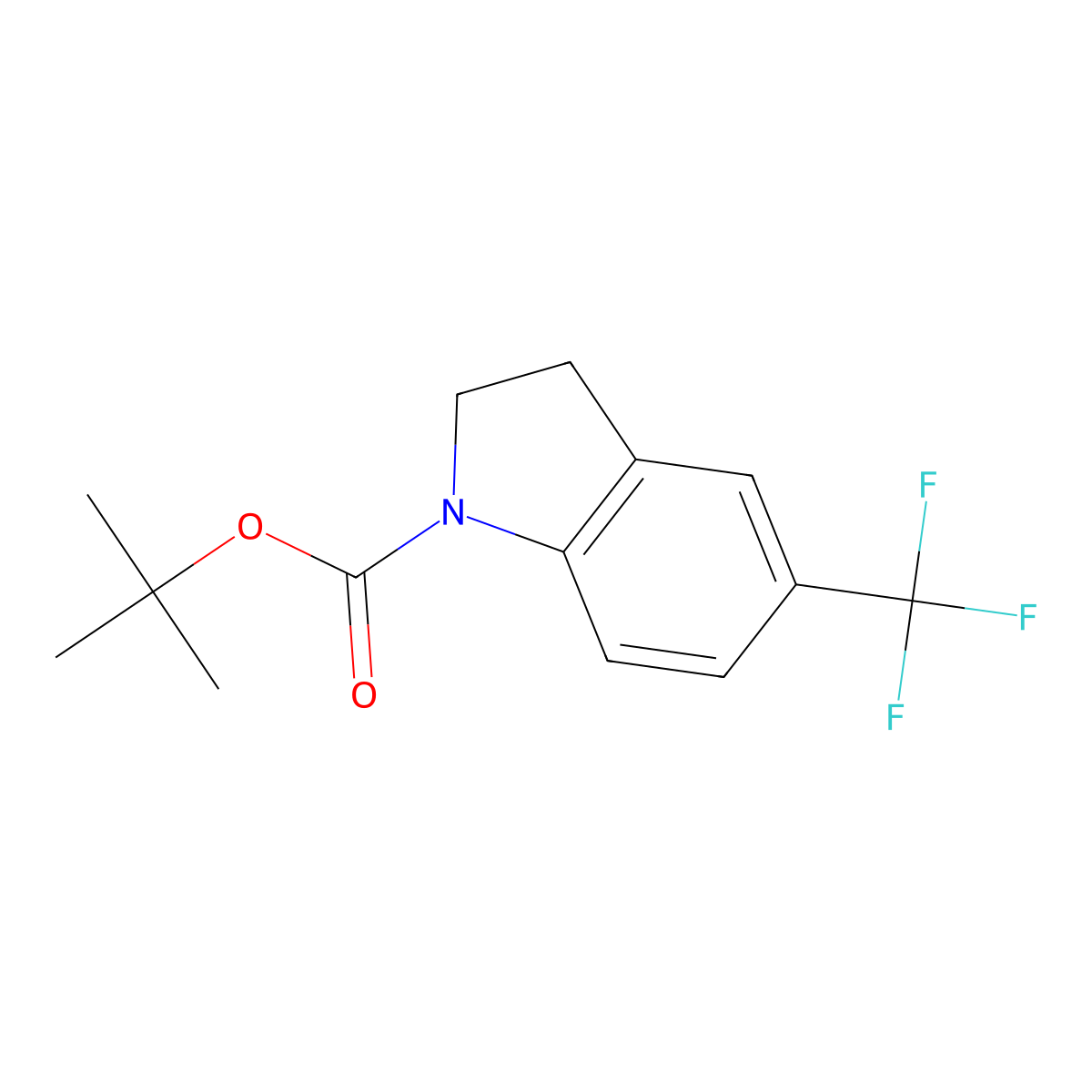 tert-Butyl 5-(trifluoromethyl)indoline-1-carboxylate molecular structure, CAS 1304781-08-5