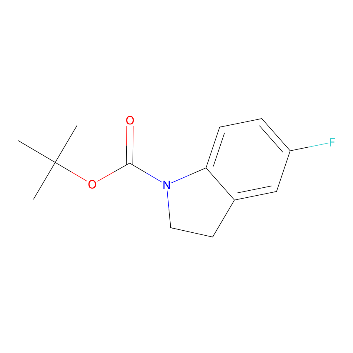 tert-Butyl 5-fluoroindoline-1-carboxylate molecular structure, CAS 1304782-97-5