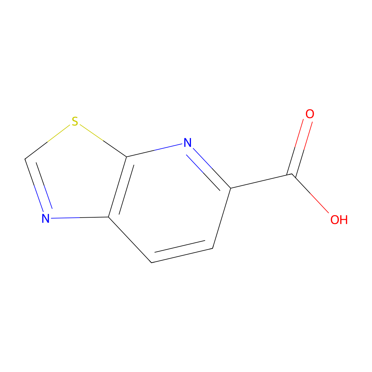 [1,3]Thiazolo[5,4-b]pyridine-5-carboxylic acid molecular structure, CAS 1304788-06-4