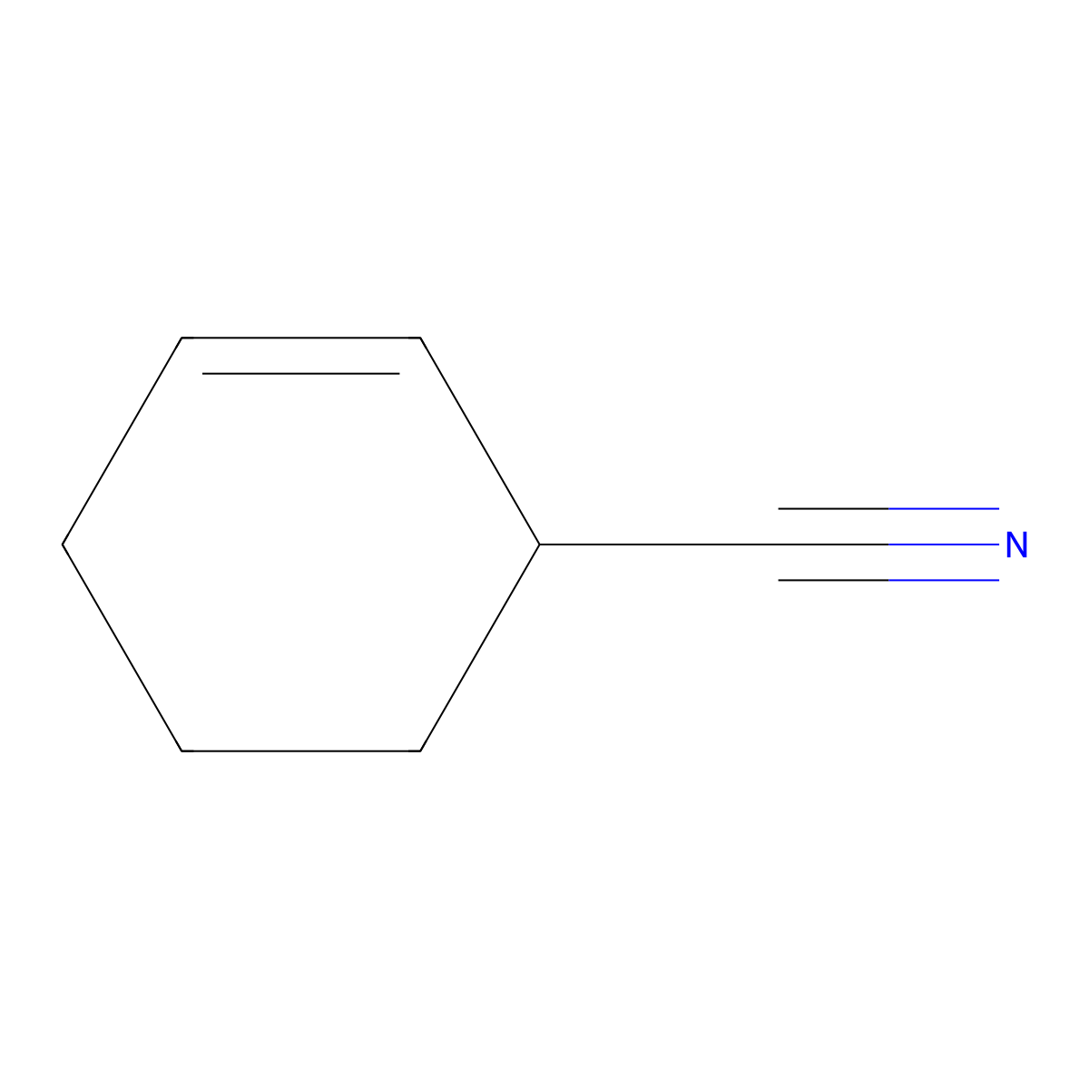 Cyclohex-2-ene-1-carbonitrile molecular structure, CAS 13048-17-4