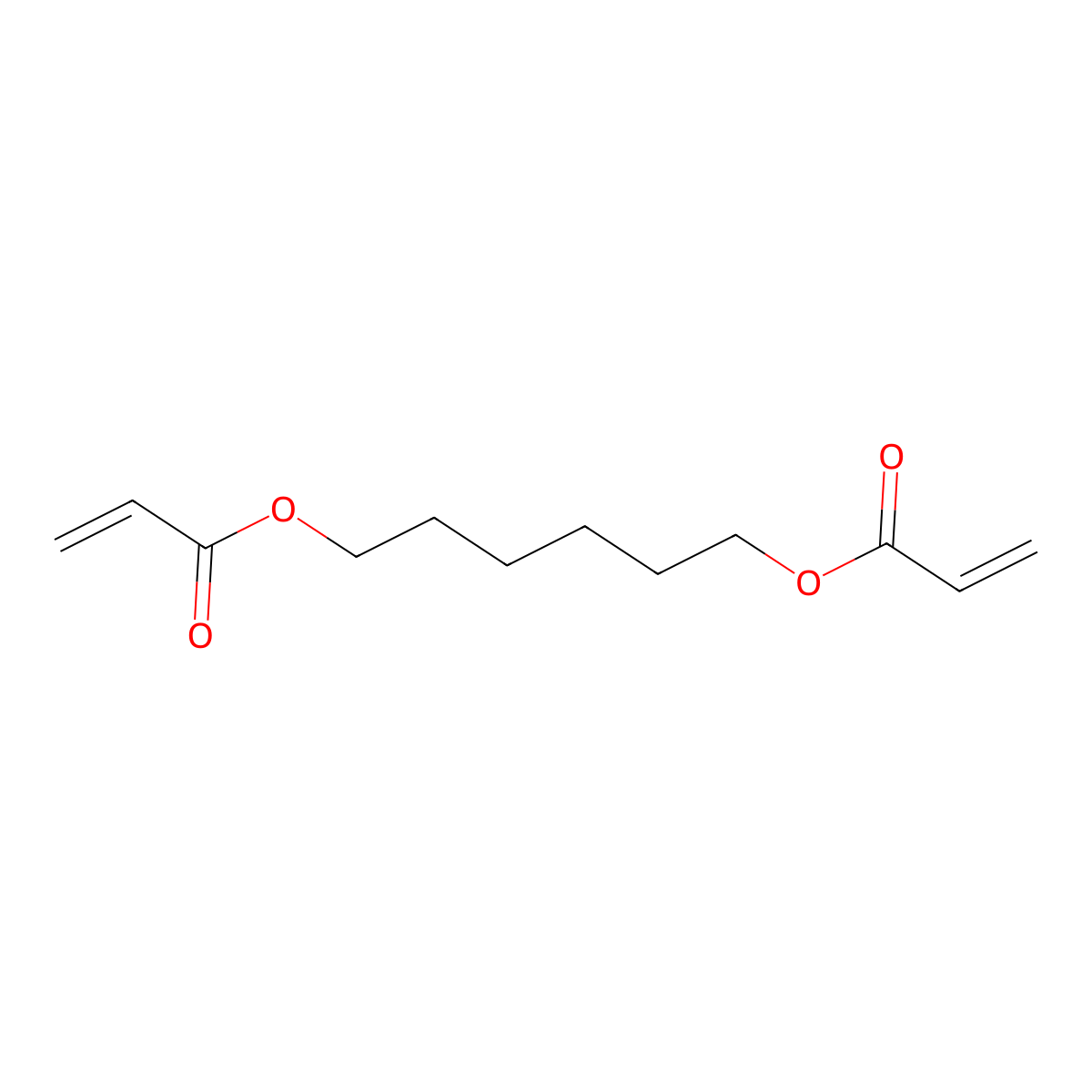 1,6-Hexanediol diacrylate molecular structure, CAS 13048-33-4