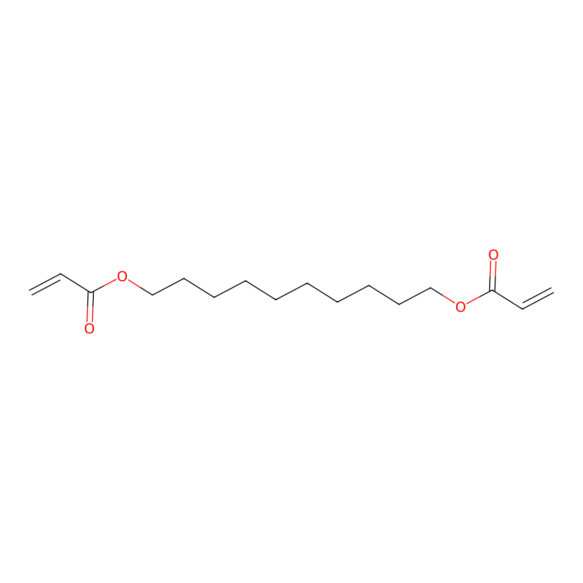 2-Propenoic acid, 1,1'-(1,10-decanediyl) ester molecular structure, CAS 13048-34-5