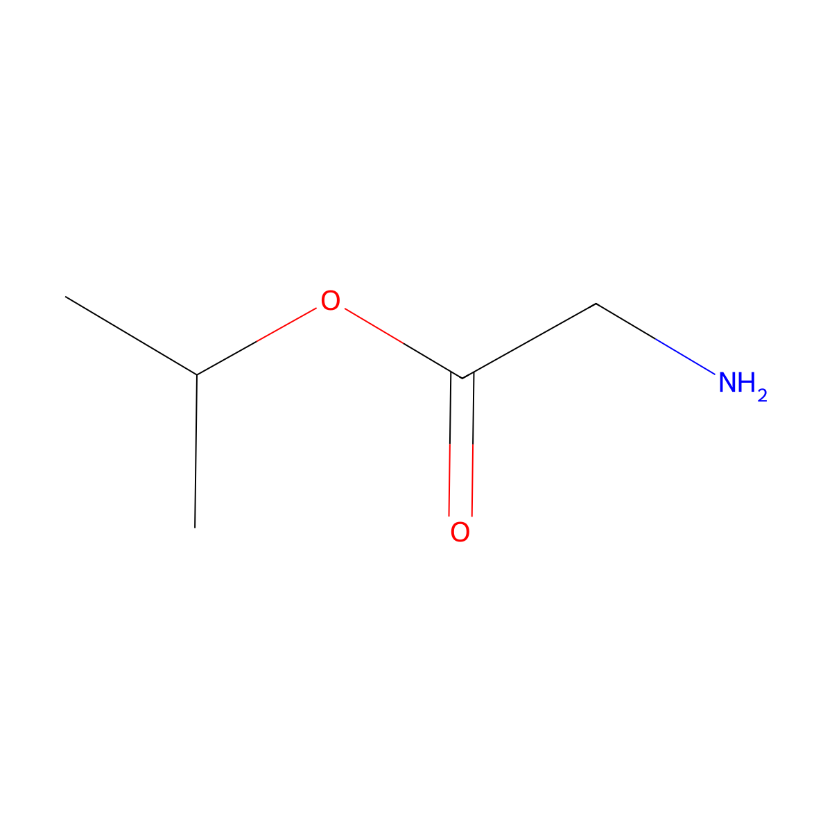 Propan-2-yl 2-aminoacetate molecular structure, CAS 13048-66-3