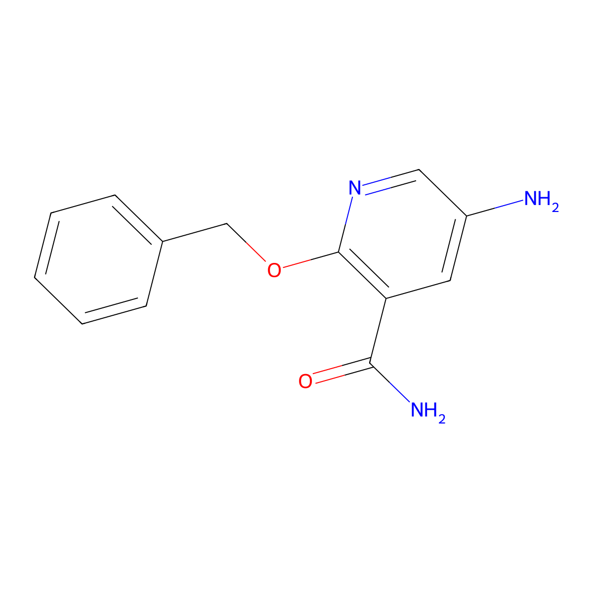 5-Amino-2-(benzyloxy)pyridine-3-carboxamide molecular structure, CAS 1304832-66-3