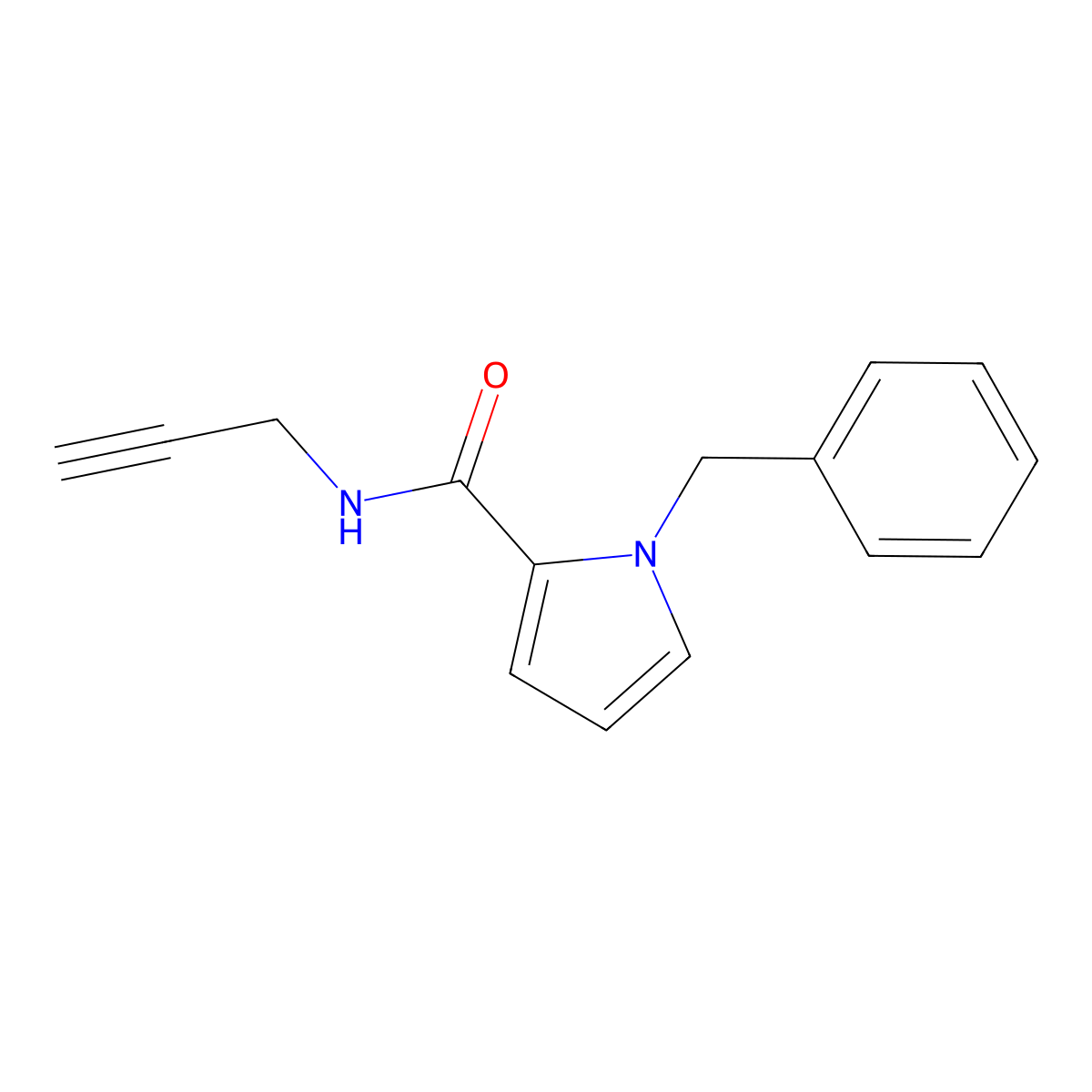 1-benzyl-N-(prop-2-yn-1-yl)-1H-pyrrole-2-carboxamide molecular structure, CAS 1304853-34-6