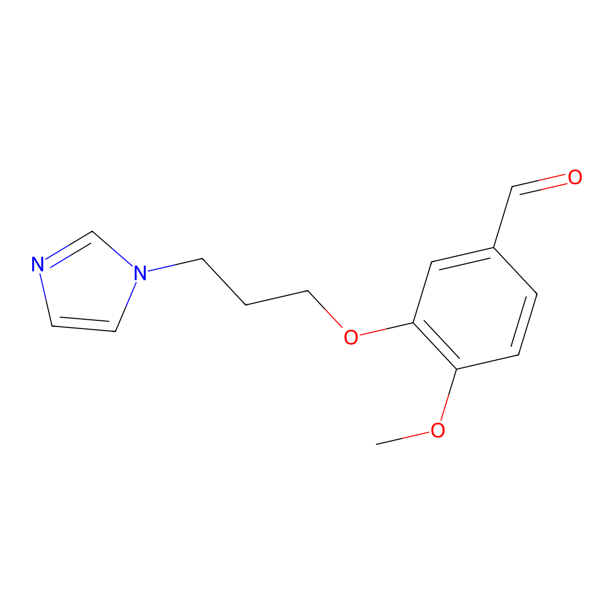 3-[3-(1H-imidazol-1-yl)propoxy]-4-methoxybenzaldehyde molecular structure, CAS 1304859-96-8