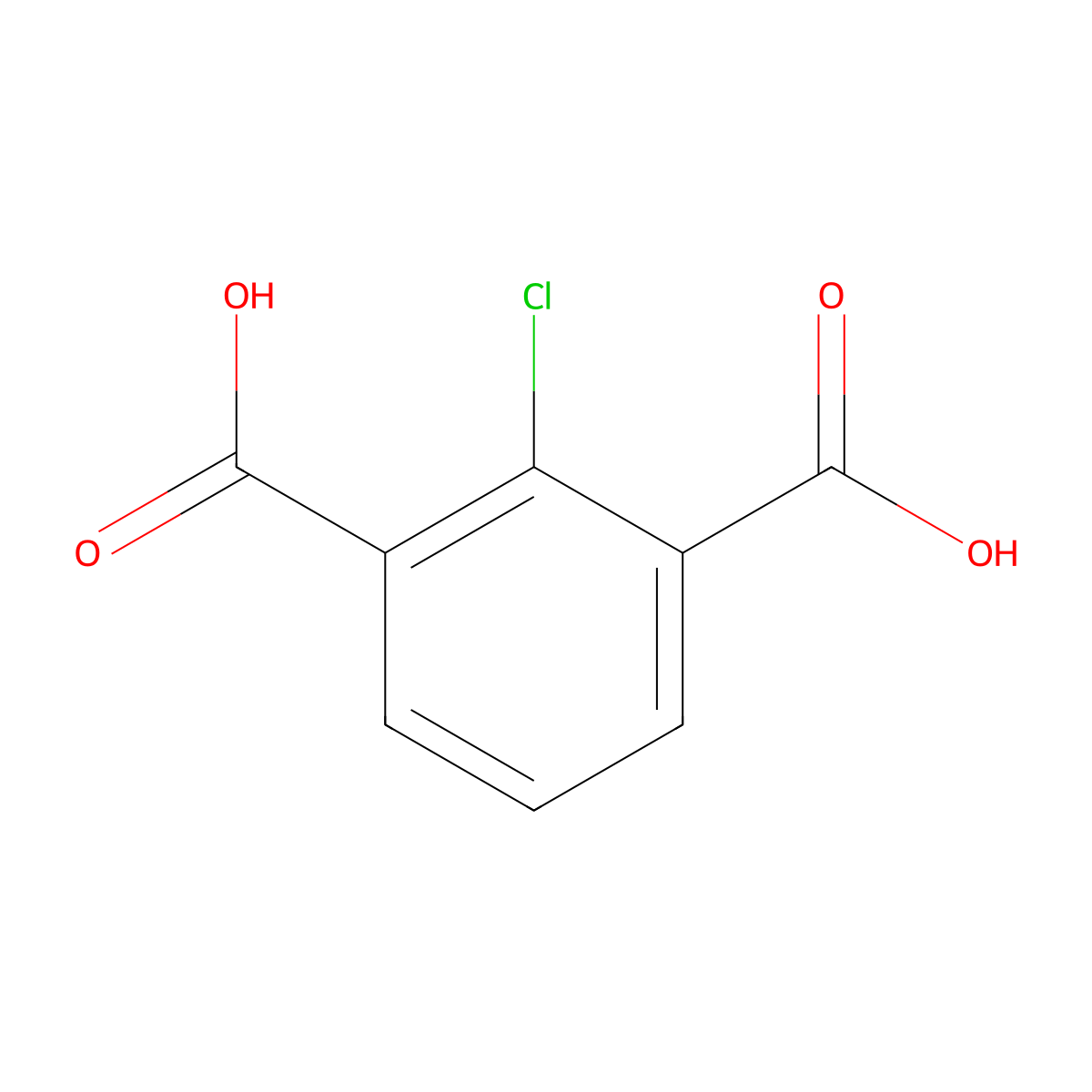 2-Chloroisophthalic acid molecular structure, CAS 13049-16-6