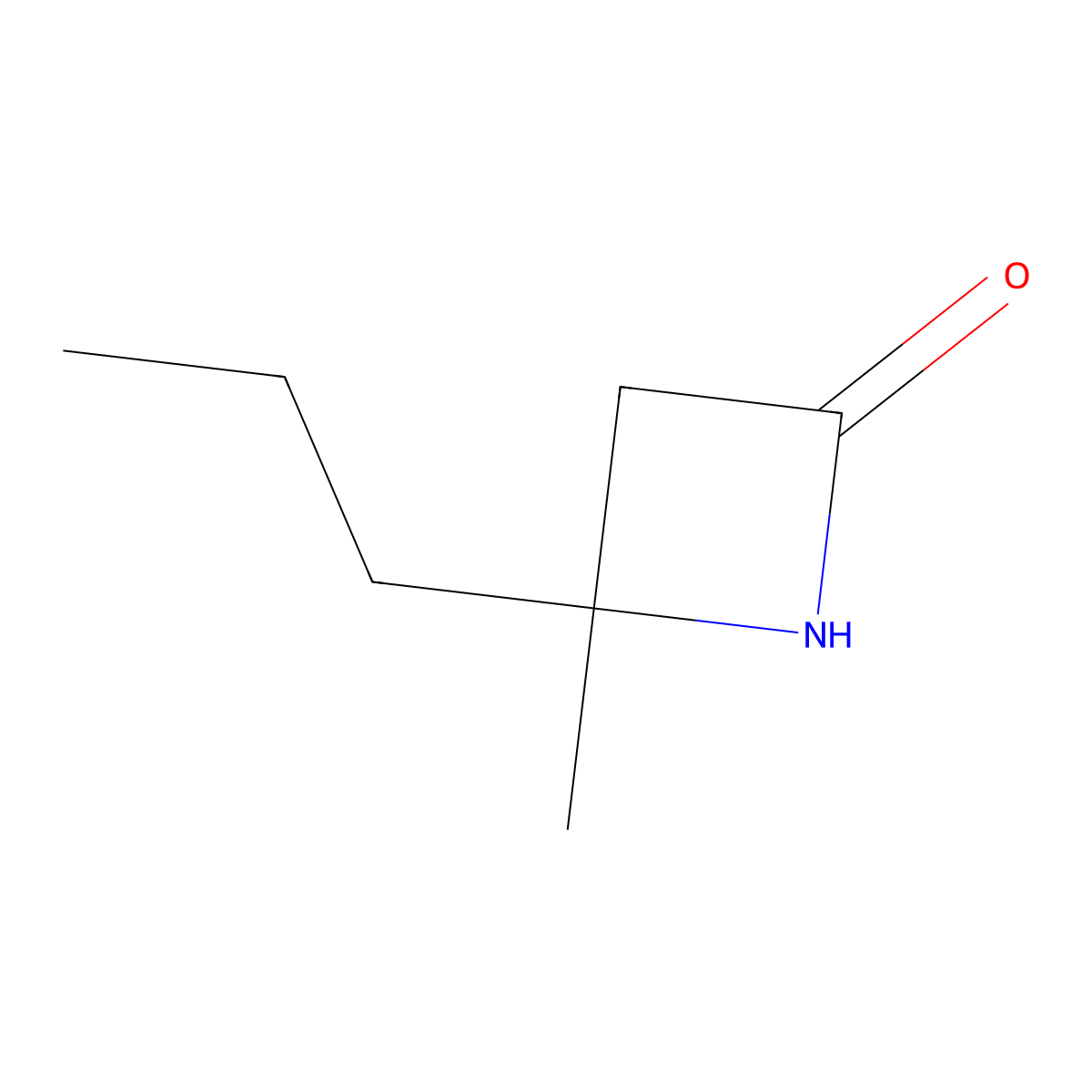 4-Methyl-4-propylazetidin-2-one molecular structure, CAS 13049-20-2