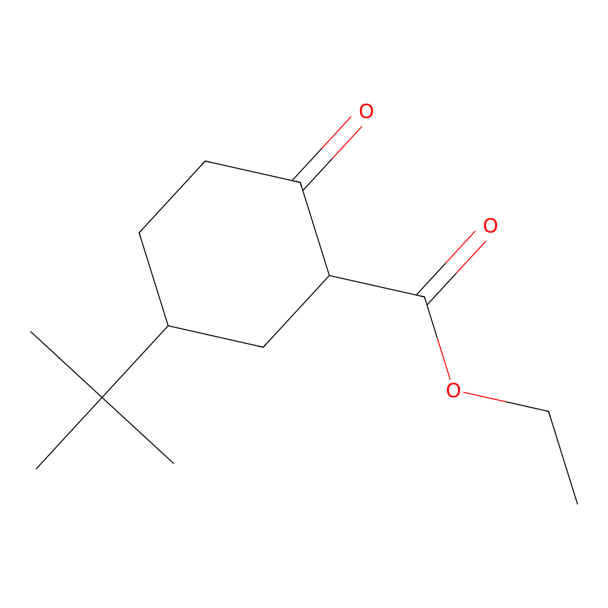 Ethyl 5-tert-butyl-2-oxocyclohexane-1-carboxylate molecular structure, CAS 13049-54-2