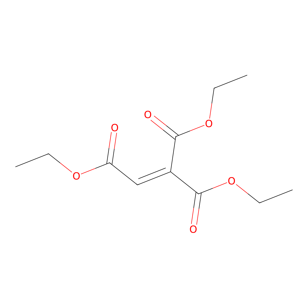 Triethyl 1,1,2-ethylenetricarboxylate molecular structure, CAS 13049-86-0