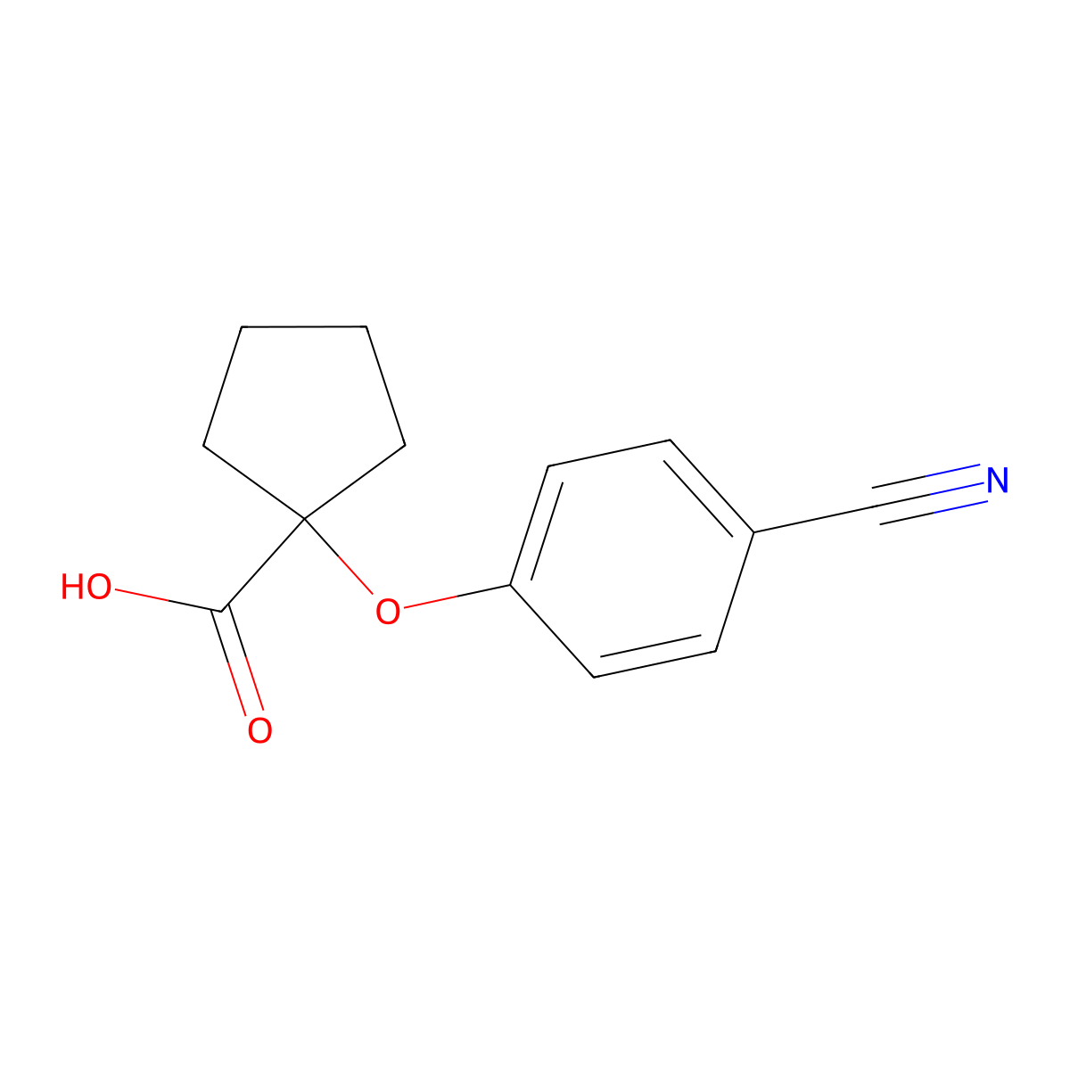 1-(4-Cyanophenoxy)cyclopentane-1-carboxylic acid molecular structure, CAS 1304901-32-3