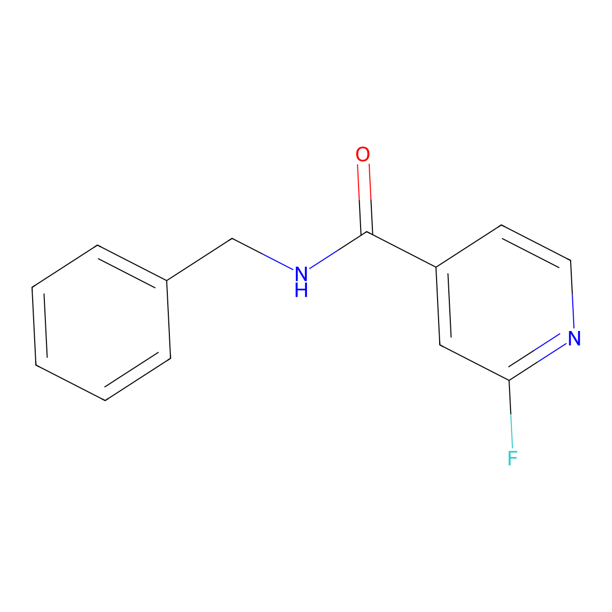 N-benzyl-2-fluoropyridine-4-carboxamide molecular structure, CAS 1304936-77-3