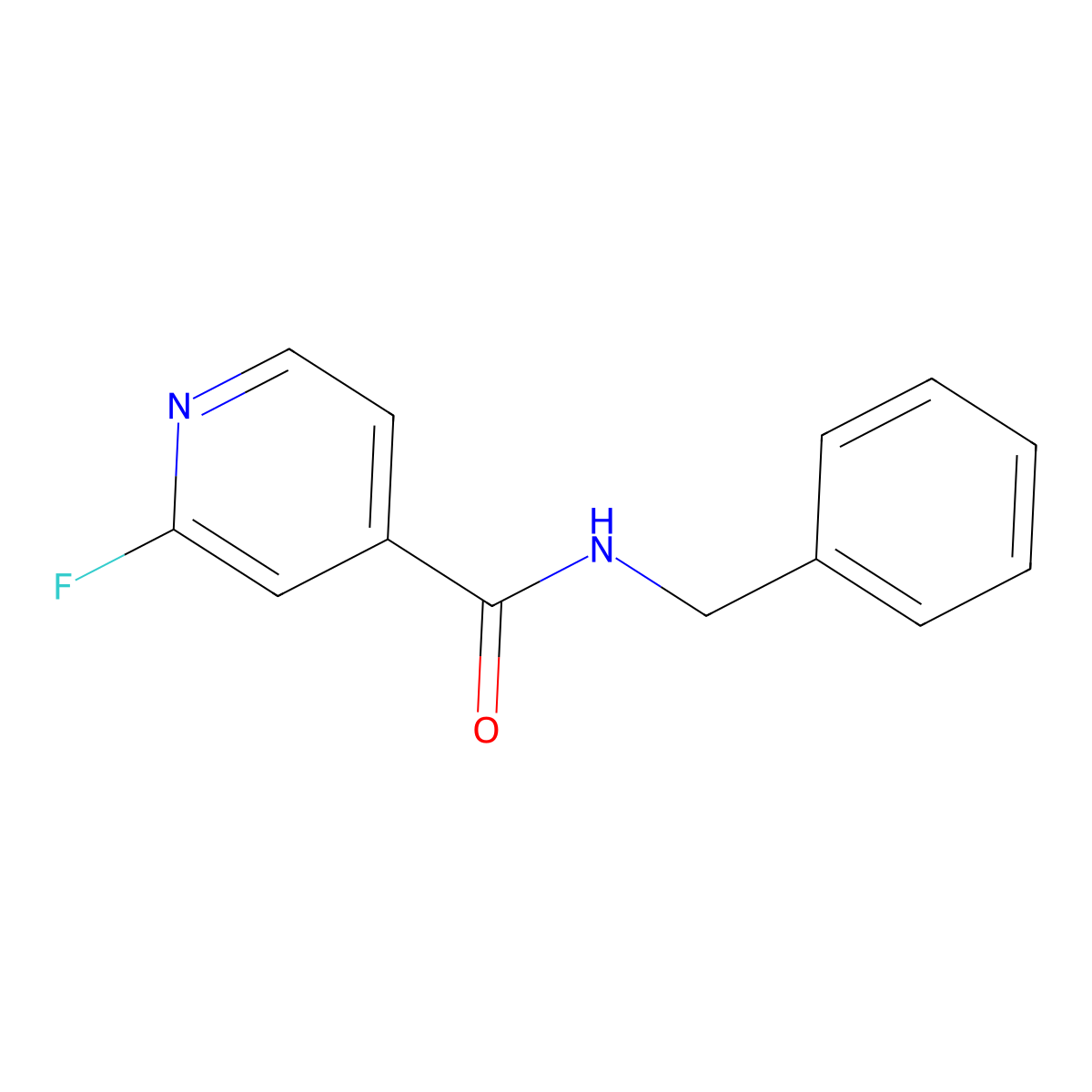 N-benzyl-2-fluoropyridine-4-carboxamide molecular structure, CAS 1304936-77-3
