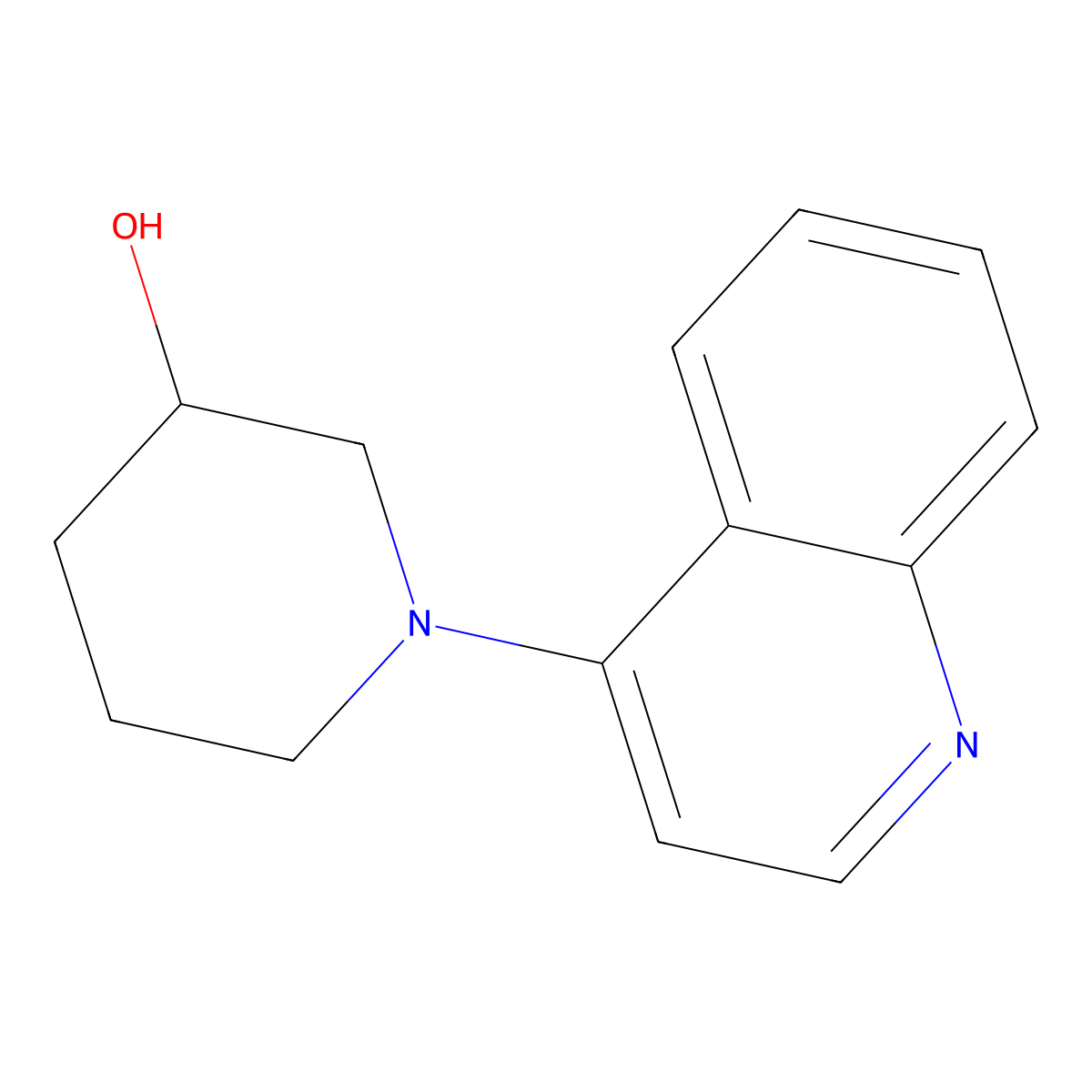 1-(Quinolin-4-yl)piperidin-3-ol molecular structure, CAS 1304939-18-1