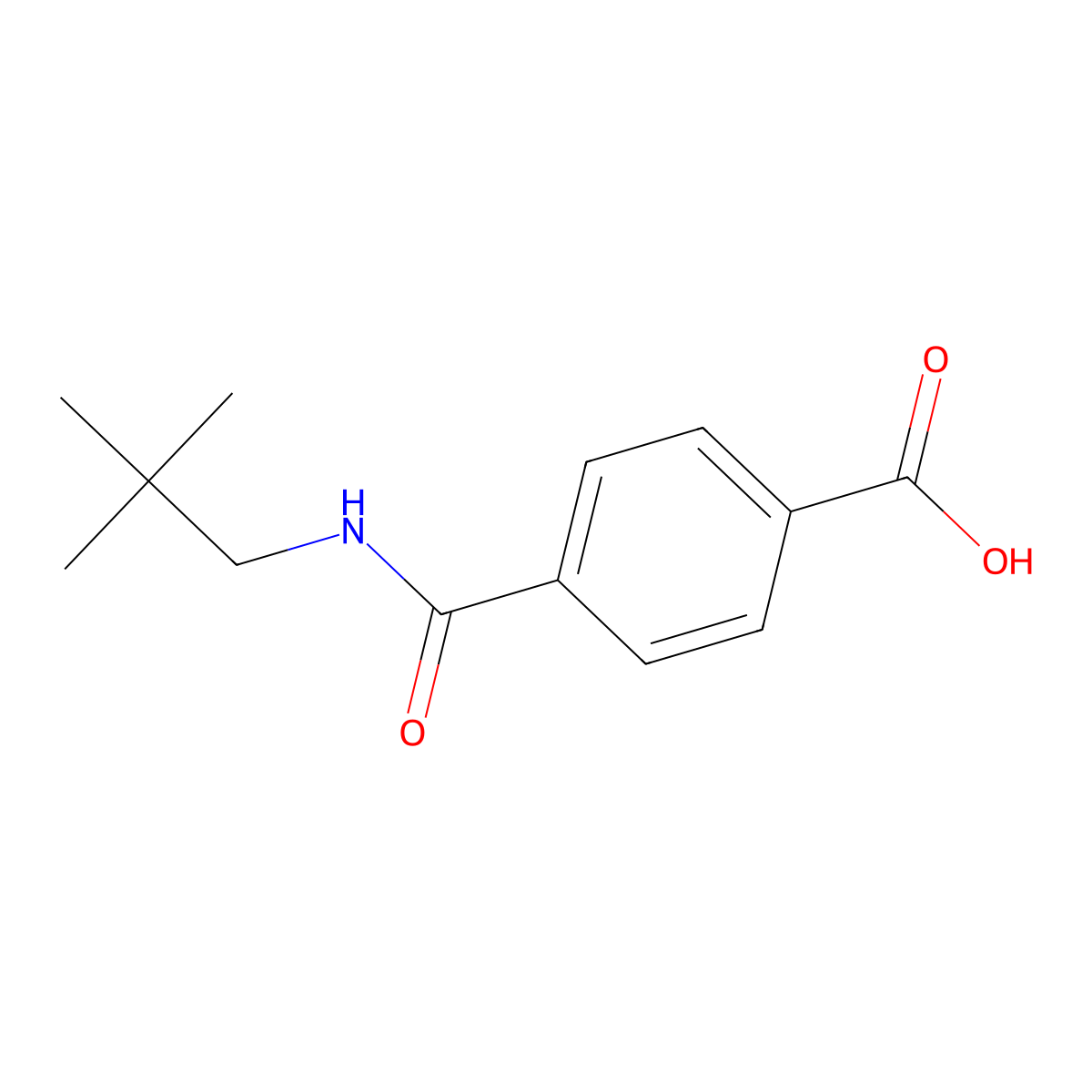 4-[(2,2-Dimethylpropyl)carbamoyl]benzoic acid molecular structure, CAS 1304943-12-1