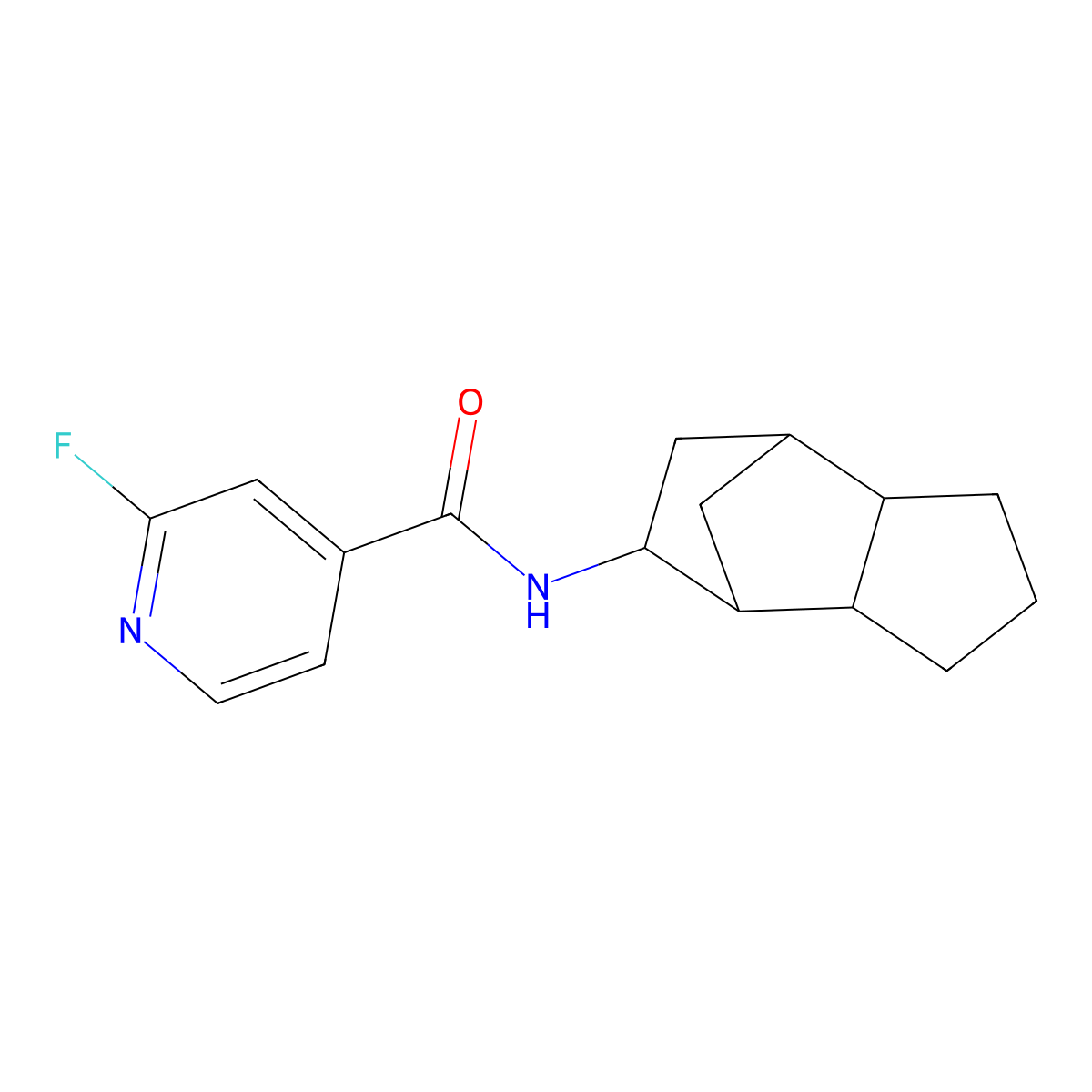 2-Fluoro-N-{tricyclo[5.2.1.0,2,6]decan-8-yl}pyridine-4-carboxamide molecular structure, CAS 1304962-70-6