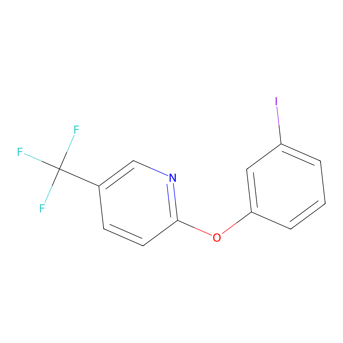 2-(3-Iodophenoxy)-5-(trifluoromethyl)pyridine molecular structure, CAS 1304965-48-7