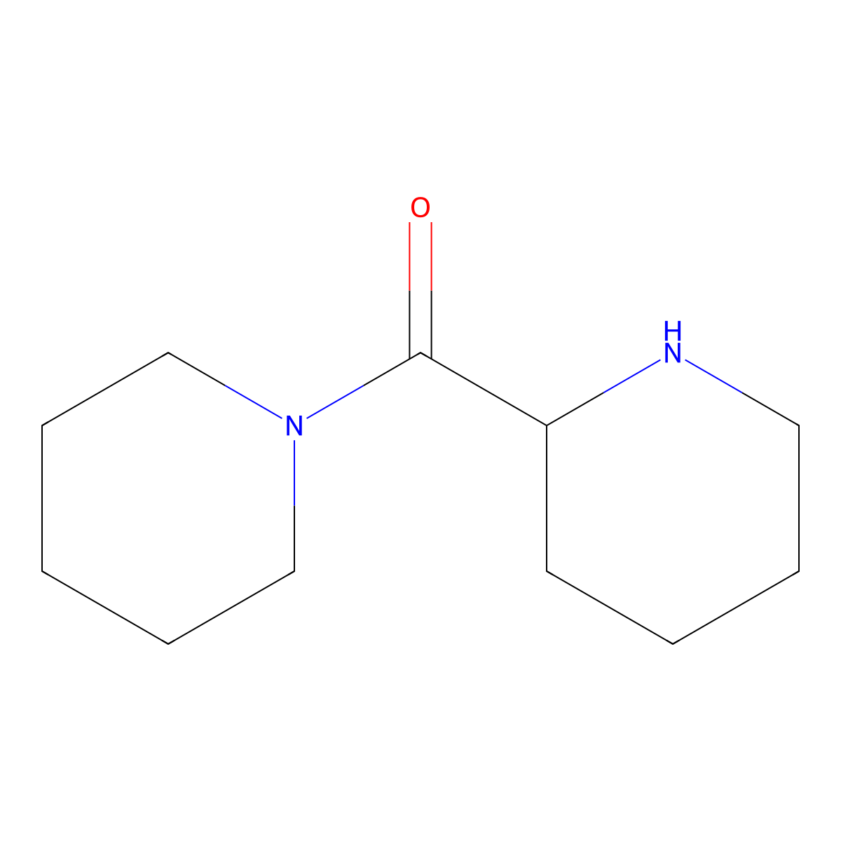 Piperidin-1-yl(piperidin-2-yl)methanone molecular structure, CAS 130497-28-8