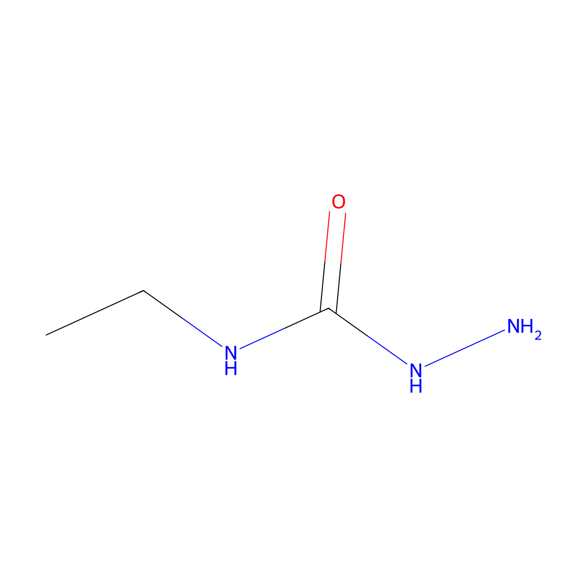 N-Ethylhydrazinecarboxamide molecular structure, CAS 13050-41-4