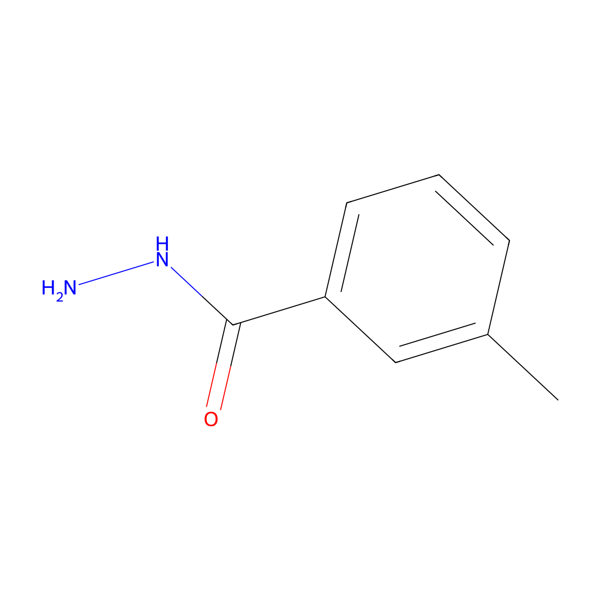 m-Toluohydrazide molecular structure, CAS 13050-47-0