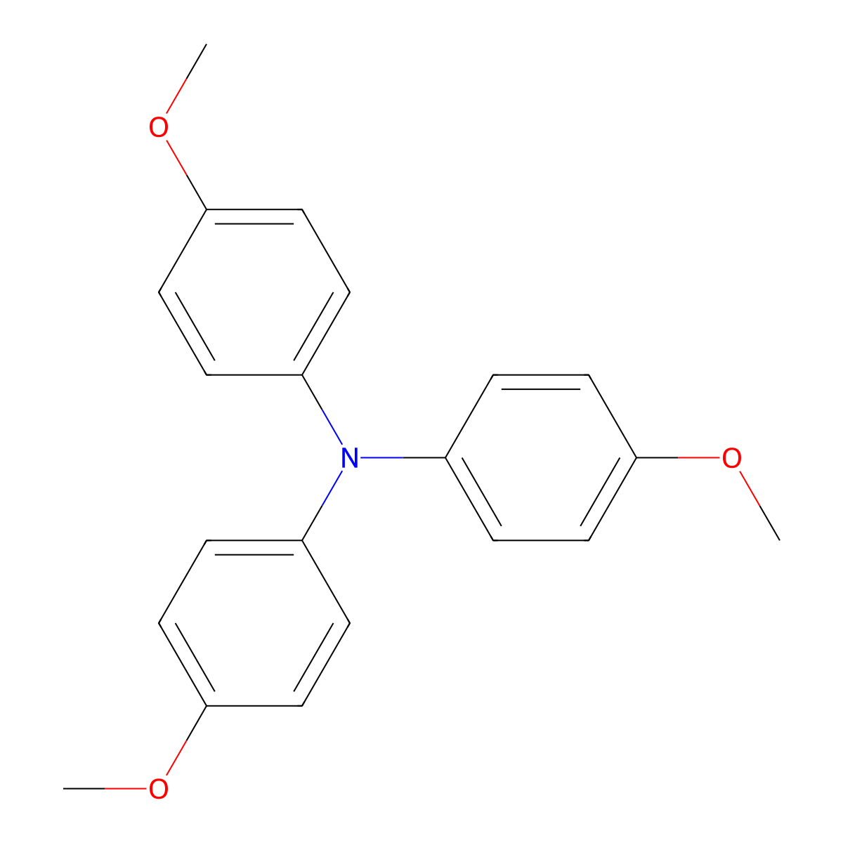 4-Methoxy-N,N-bis(4-methoxyphenyl)benzenamine molecular structure, CAS 13050-56-1
