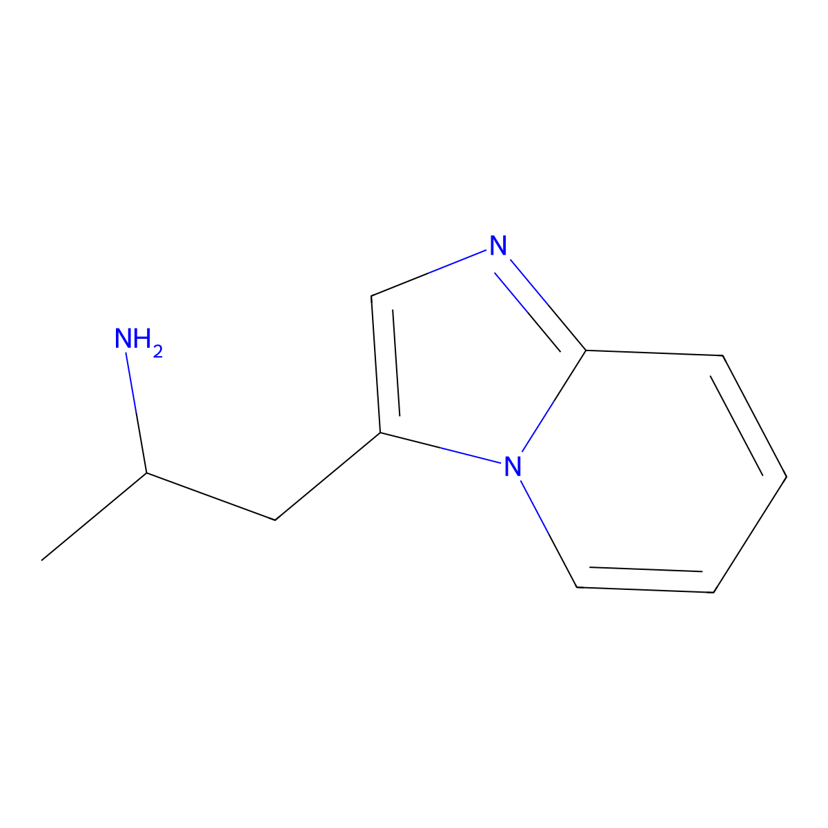 1-(Imidazo[1,2-a]pyridin-3-yl)propan-2-amine molecular structure, CAS 130504-92-6