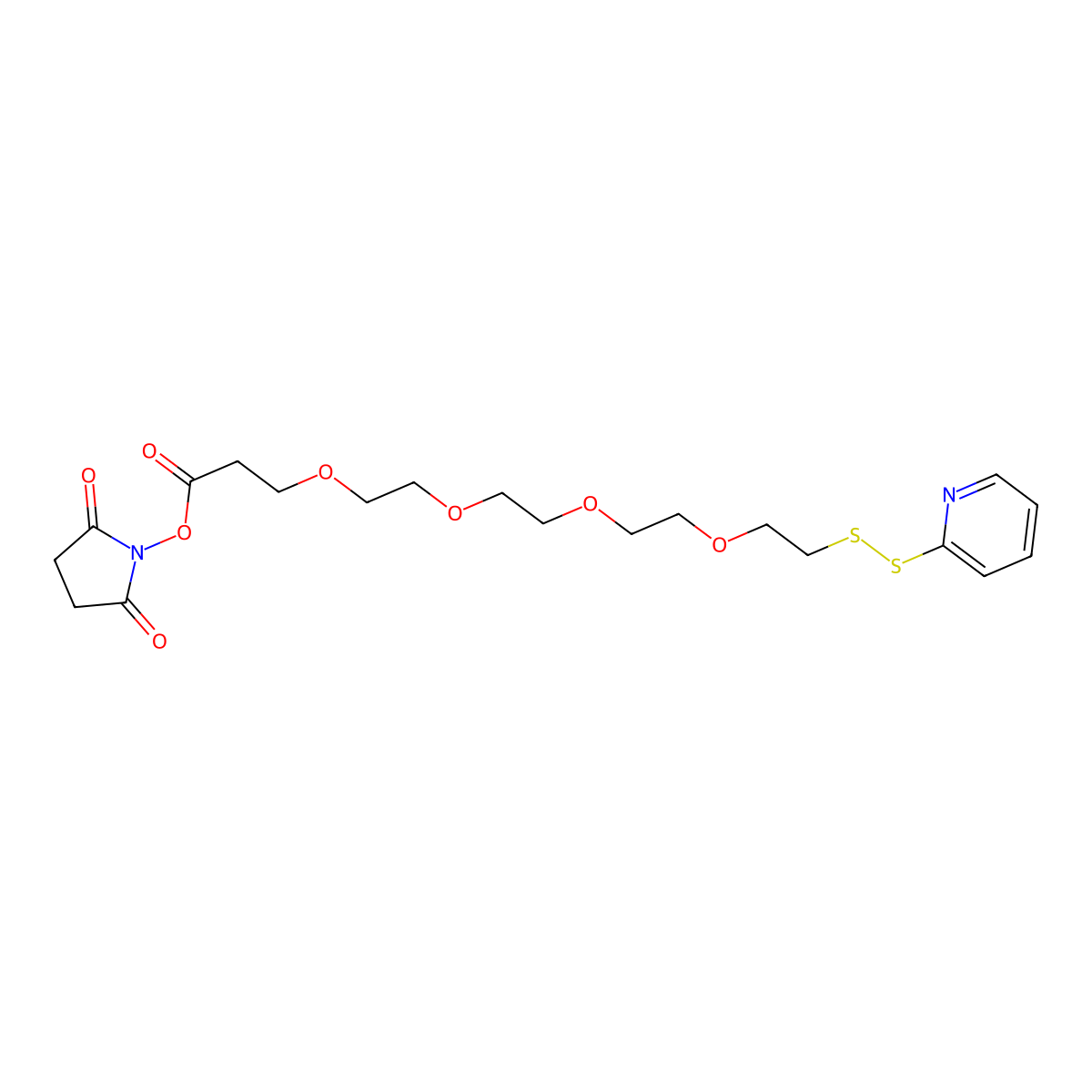 Peg4-spdp molecular structure, CAS 1305053-43-3