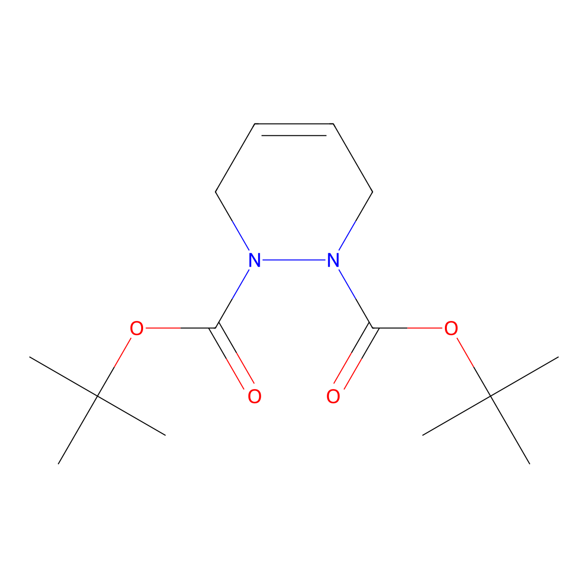 1,2-Di-tert-butyl 1,2,3,6-tetrahydropyridazine-1,2-dicarboxylate molecular structure, CAS 13051-19-9