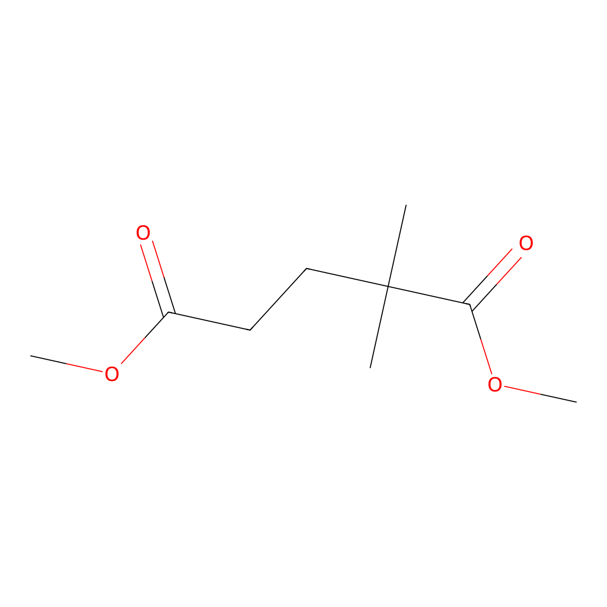 1,5-Dimethyl 2,2-dimethylpentanedioate molecular structure, CAS 13051-32-6
