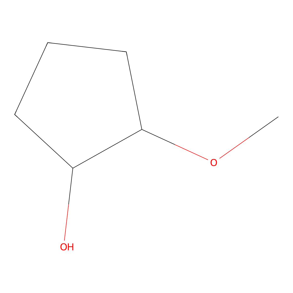 2-Methoxycyclopentan-1-ol molecular structure, CAS 13051-91-7
