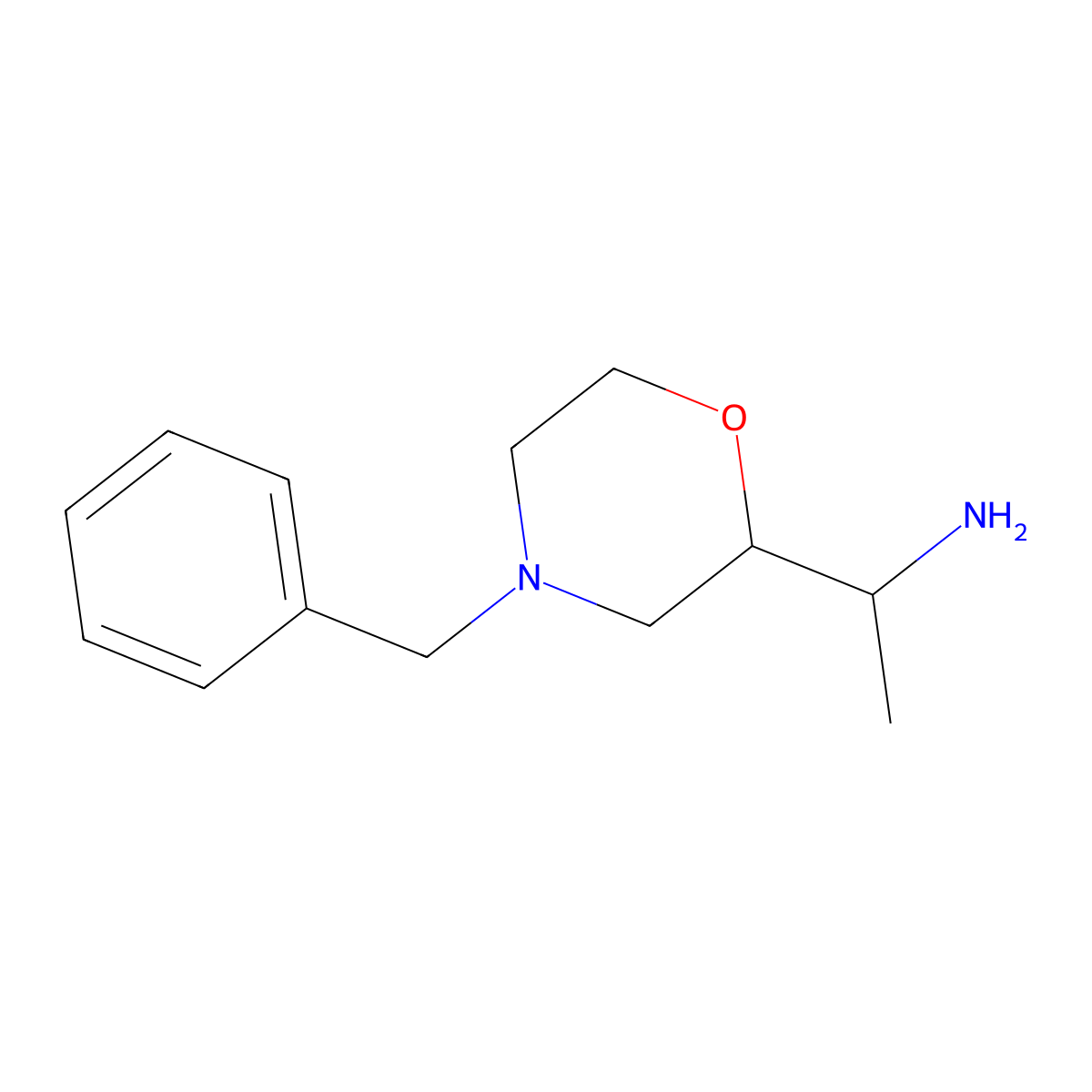1-(4-Benzylmorpholin-2-yl)ethanamine molecular structure, CAS 1305117-43-4