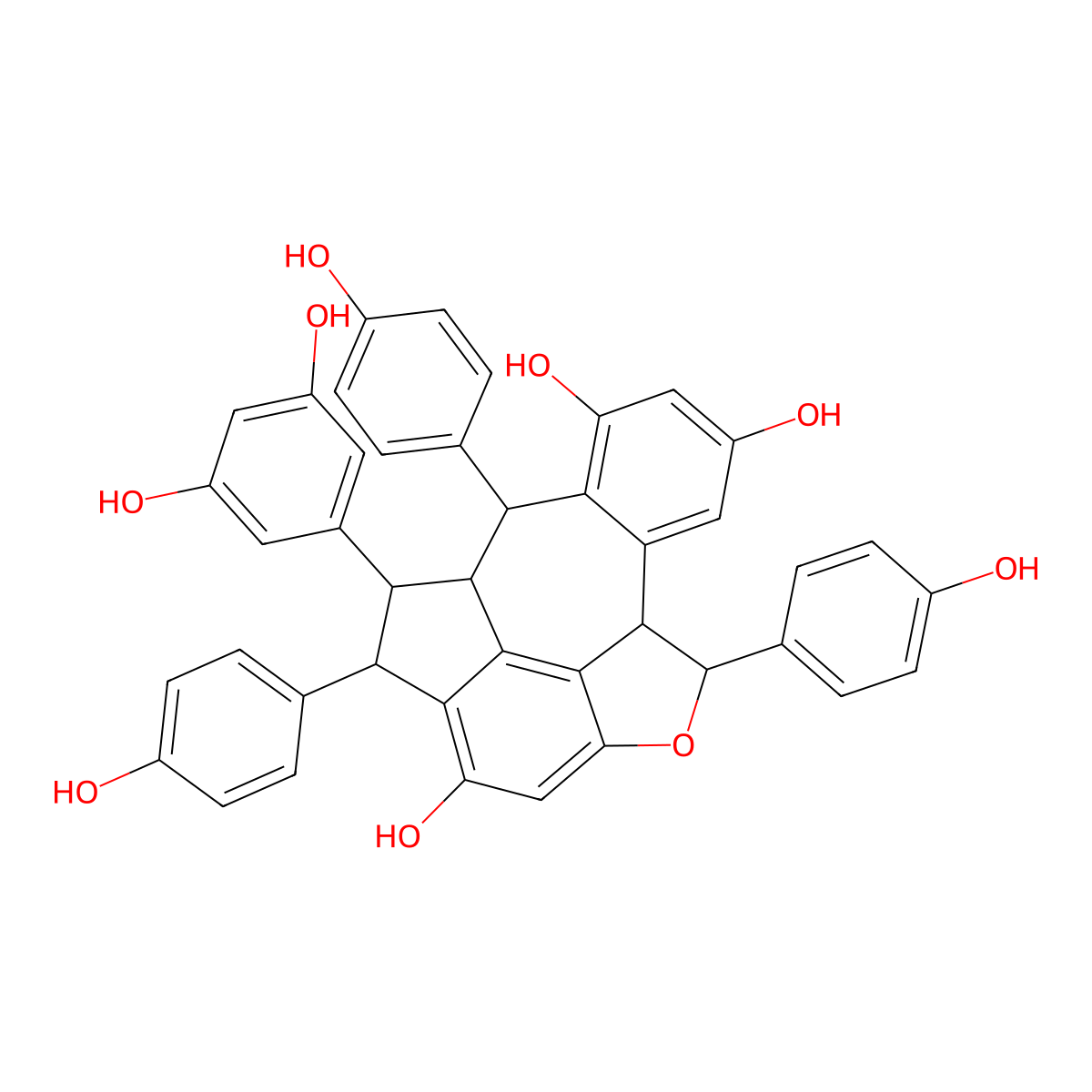 Viniferol D molecular structure, CAS 130518-20-6